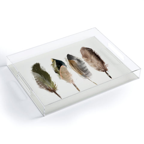 Brian Buckley earth feathers Acrylic Tray