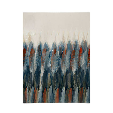 Brian Buckley feather moon Poster