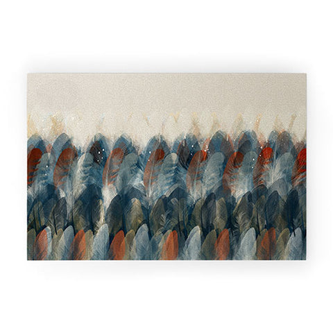 Brian Buckley feather moon Welcome Mat