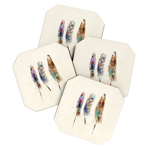 Brian Buckley free feathers Coaster Set