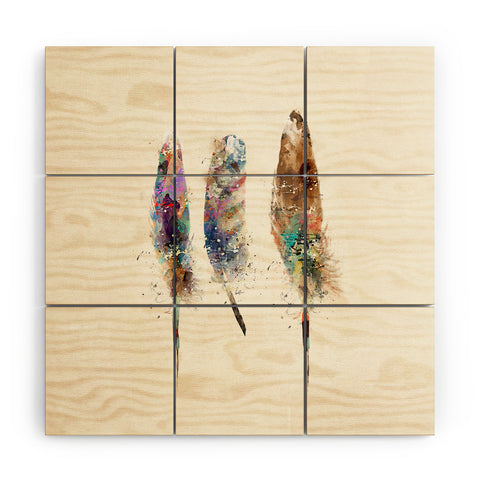 Brian Buckley free feathers Wood Wall Mural