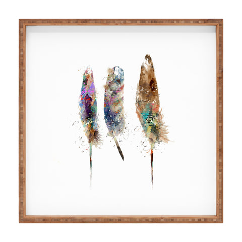 Brian Buckley free wild feathers Square Tray
