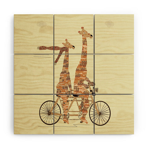 Brian Buckley Giraffes Days Wood Wall Mural