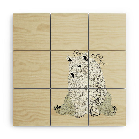 Brian Buckley Grizzly Bear Wood Wall Mural