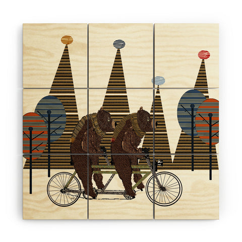 Brian Buckley Grizzly Days Lets Tandem Wood Wall Mural