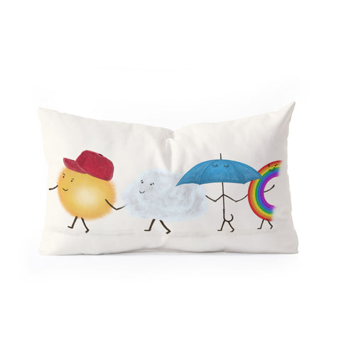 Brian Buckley happy days I Oblong Throw Pillow