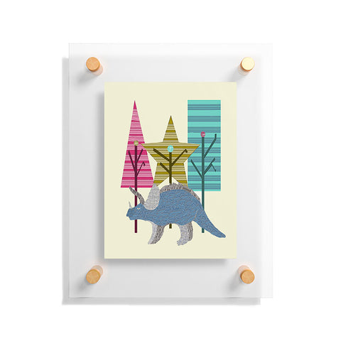 Brian Buckley Happy Trees Triceratops Floating Acrylic Print