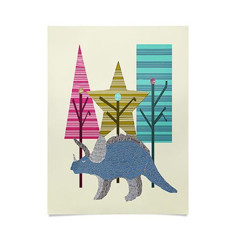 Brian Buckley Happy Trees Triceratops Poster