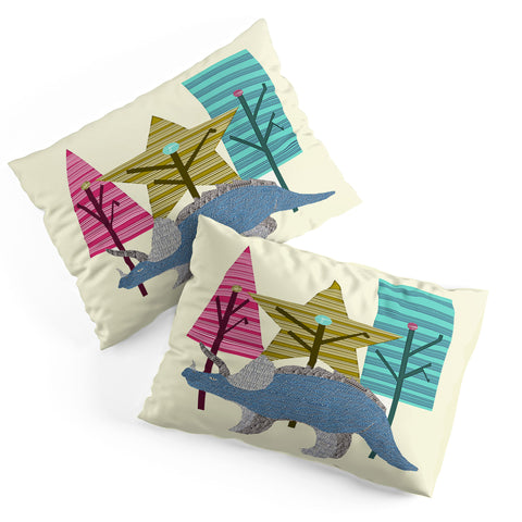 Brian Buckley Happy Trees Triceratops Pillow Shams