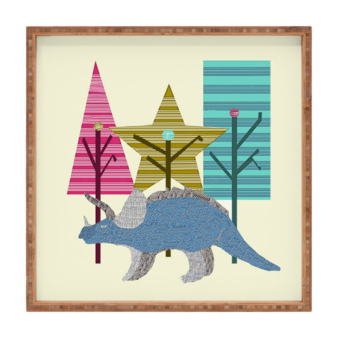 Brian Buckley Happy Trees Triceratops Square Tray