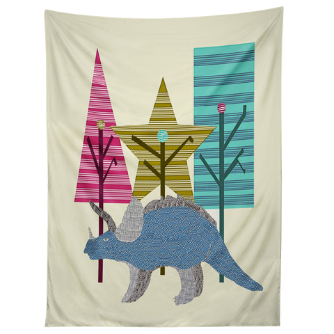 Brian Buckley Happy Trees Triceratops Tapestry