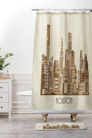Brian Buckley Houston City Shower Curtain And Mat