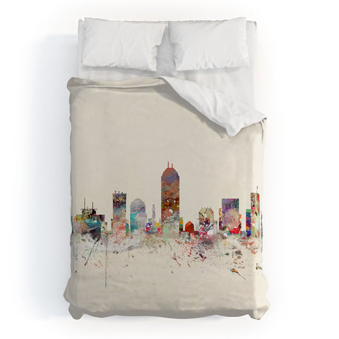 Brian Buckley indianapolis indiana skyline Duvet Cover