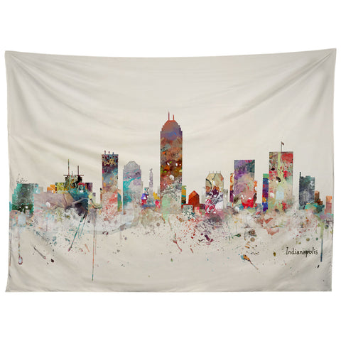 Brian Buckley indianapolis indiana skyline Tapestry