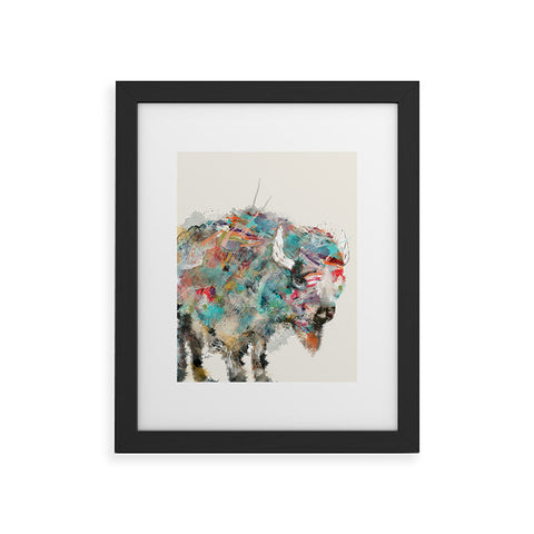 Brian Buckley into the wild the buffalo Framed Art Print