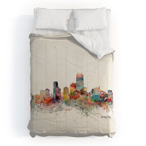 Brian Buckley jersey city skyline Comforter