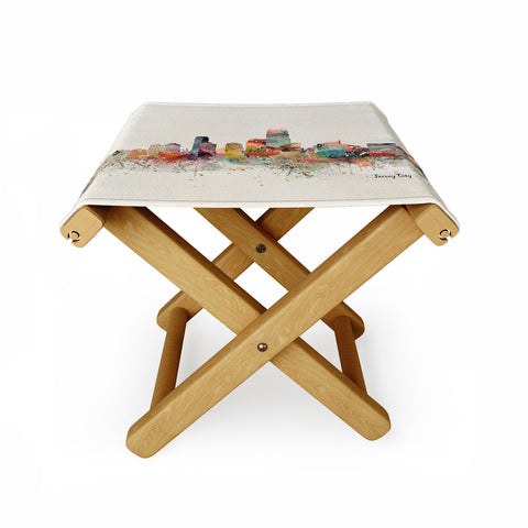 Brian Buckley jersey city skyline Folding Stool