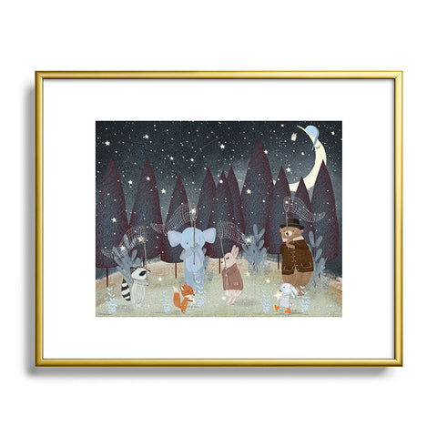 Brian Buckley little falling stars Metal Framed Art Print