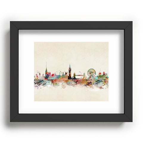 Brian Buckley london city skyline Recessed Framing Rectangle