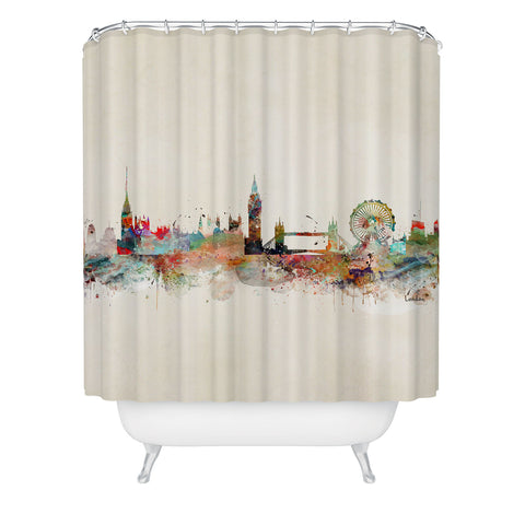 Brian Buckley london city skyline Shower Curtain