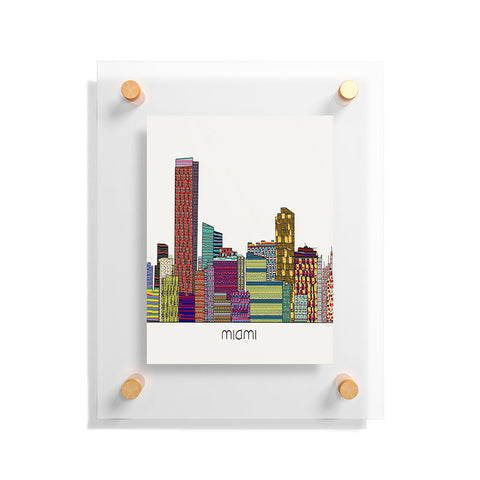 Brian Buckley Miami City Floating Acrylic Print