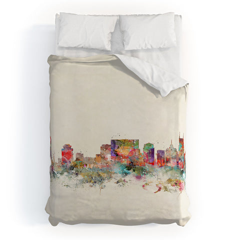 Brian Buckley nashville tennessee skyline Duvet Cover