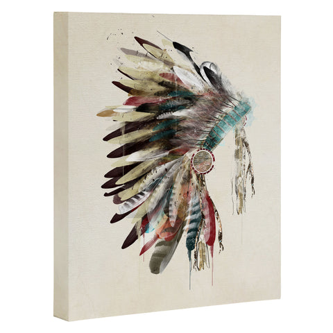 Brian Buckley native headdress Art Canvas