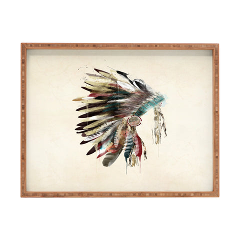 Brian Buckley native headdress Rectangular Tray