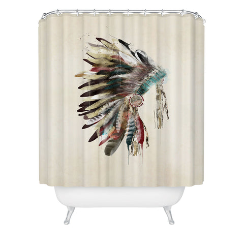 Brian Buckley native headdress Shower Curtain