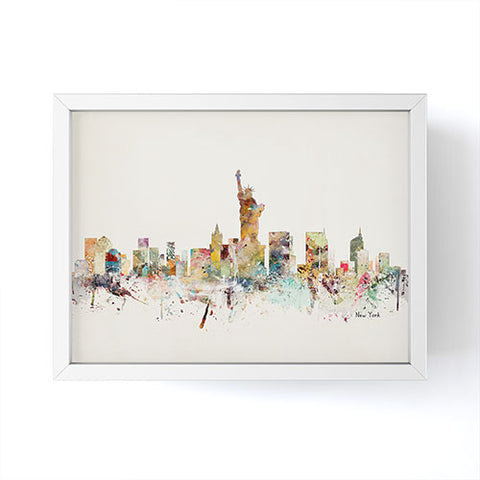 Brian Buckley new york city skyline Framed Mini Art Print