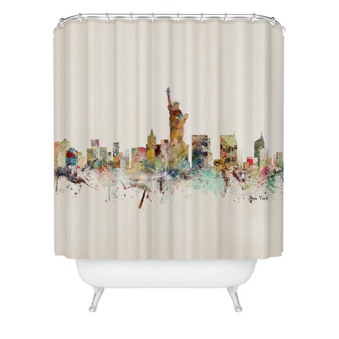 Brian Buckley new york city skyline Shower Curtain