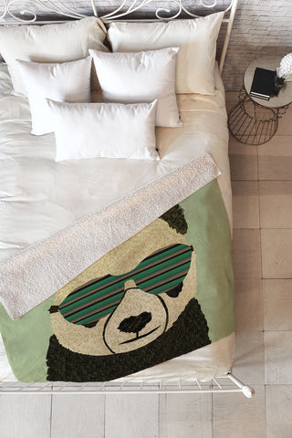 Brian Buckley Panda Cool Fleece Throw Blanket