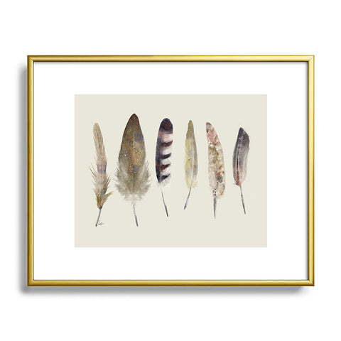 Brian Buckley peace song feathers Metal Framed Art Print