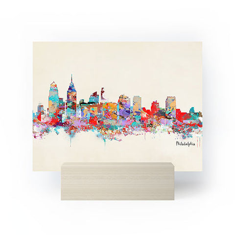 Brian Buckley philadelphia skyline Mini Art Print