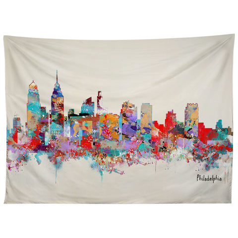 Brian Buckley philadelphia skyline Tapestry