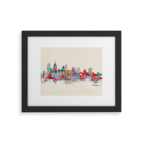Brian Buckley philadelphia skyline Framed Art Print