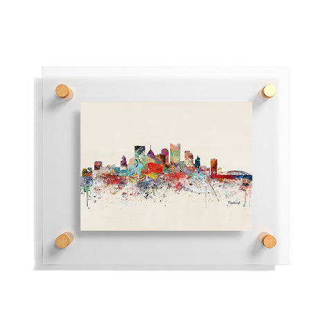 Brian Buckley pittsburgh city skyline Floating Acrylic Print