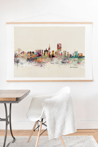 Brian Buckley san francisco skyline Art Print And Hanger