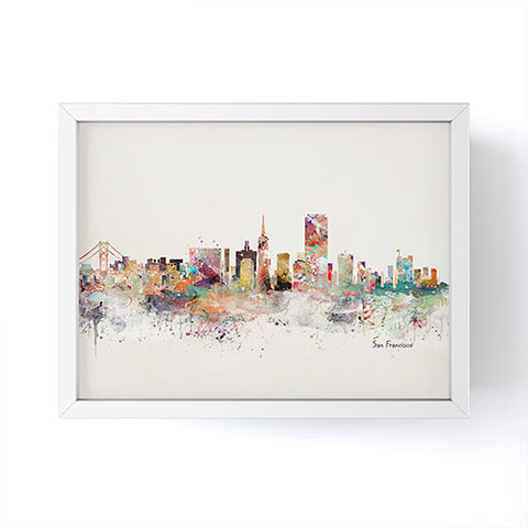 Brian Buckley san francisco skyline Framed Mini Art Print
