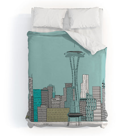 Brian Buckley Seattle City Duvet Cover