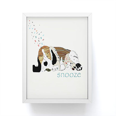 Brian Buckley Snooze Dog Framed Mini Art Print