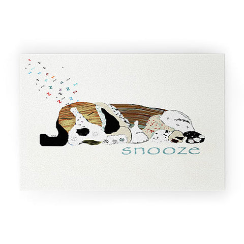 Brian Buckley Snooze Dog Welcome Mat