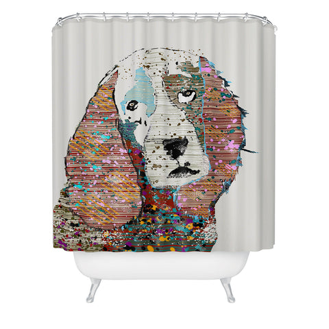 Brian Buckley Spaniel Graffiti Shower Curtain