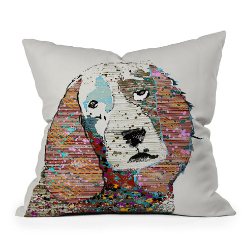 Brian Buckley Spaniel Graffiti Throw Pillow