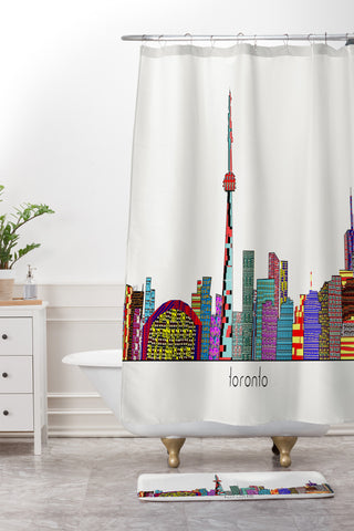 Brian Buckley Toronto City Shower Curtain And Mat