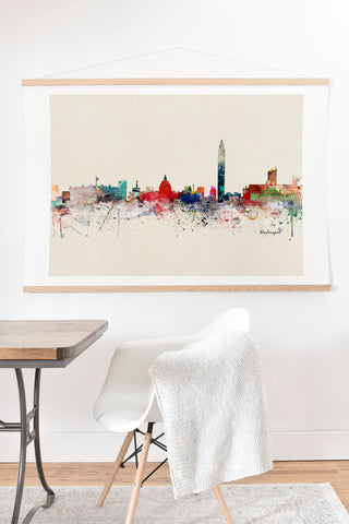 Brian Buckley washington dc skyline Art Print And Hanger