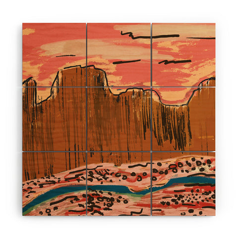 Britt Does Design California Desert Wood Wall Mural