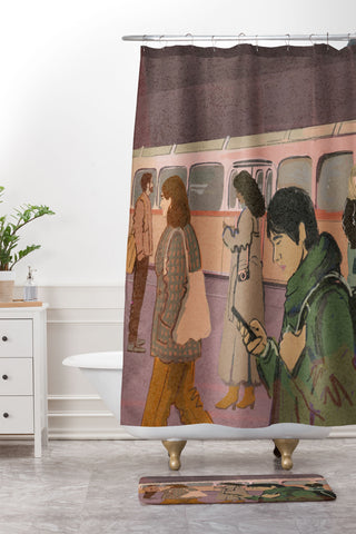 Britt Does Design Metro Station Shower Curtain And Mat