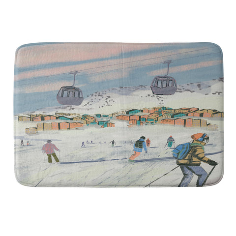 Britt Does Design Winter Ski Trip Memory Foam Bath Mat
