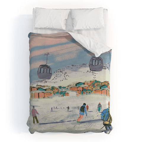 Britt Does Design Winter Ski Trip Duvet Cover